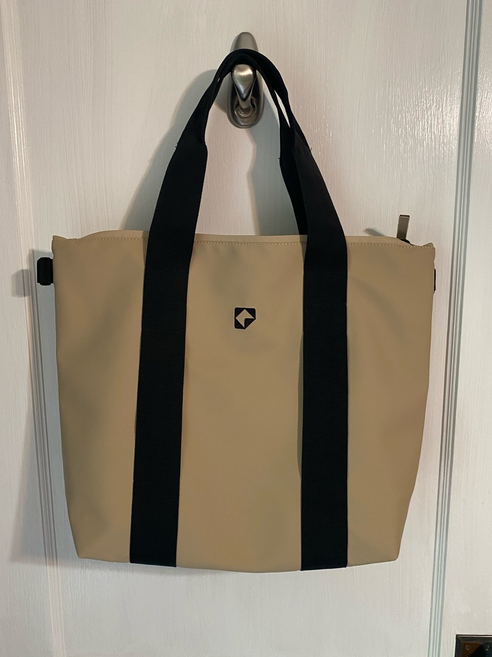 RAINS tan waterproof tote